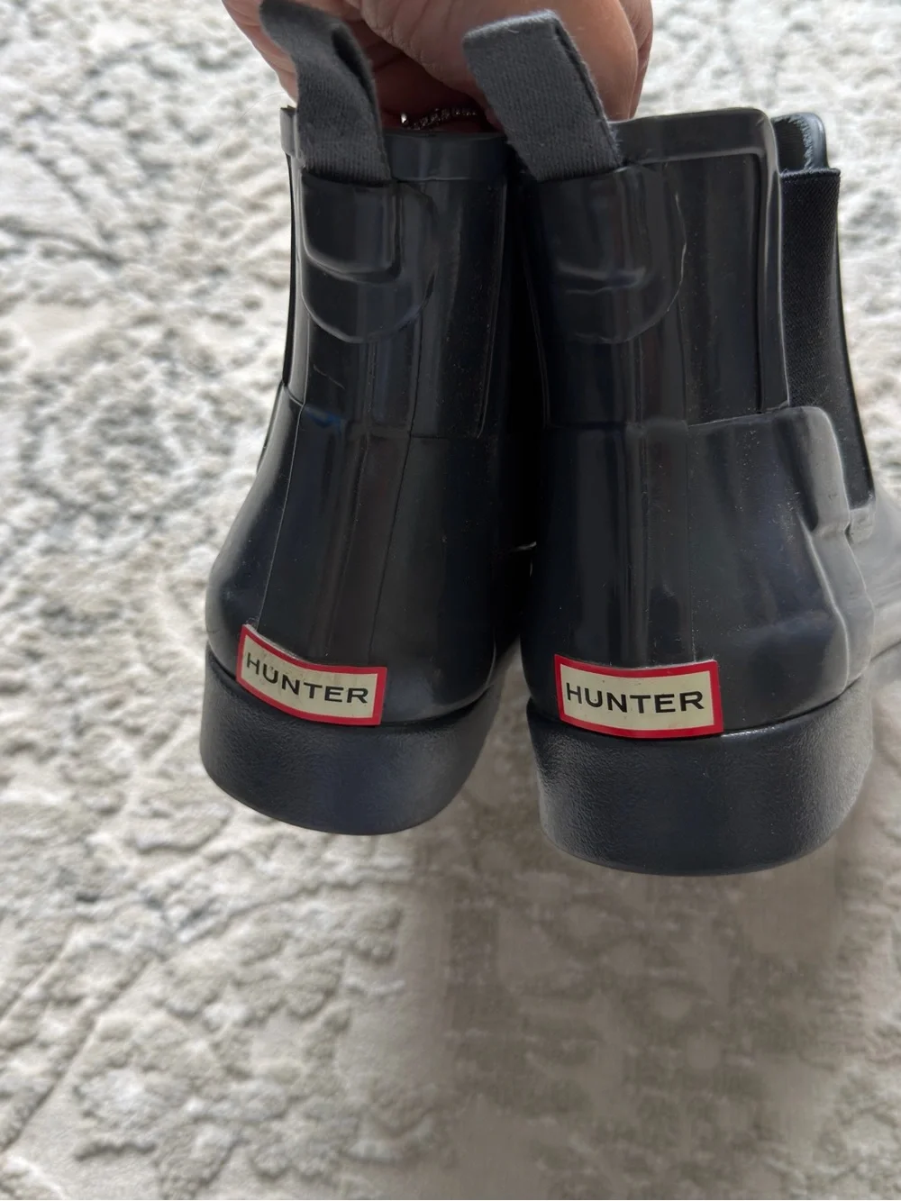 Hunter Refined Pull On Chelsea Rain Boots Navy Slate Color Size 37, 6 US Women’s